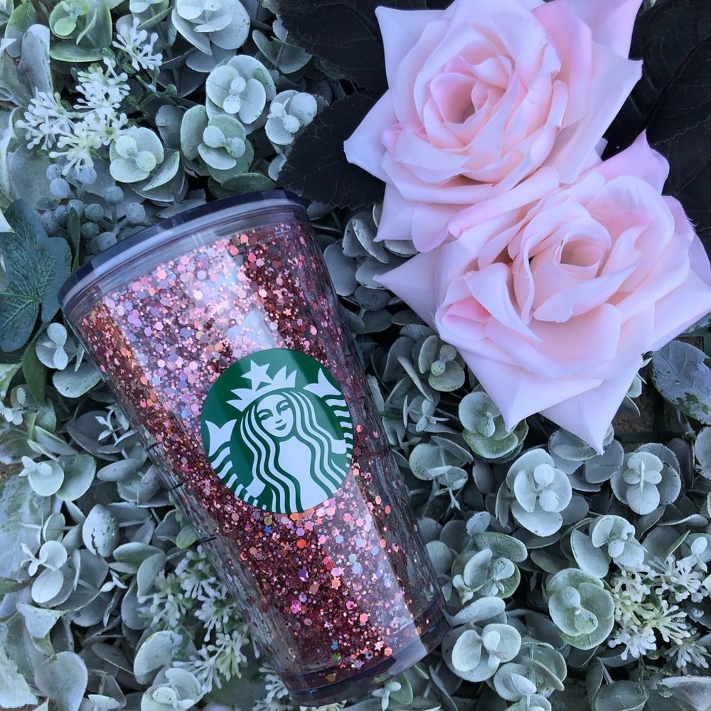 Custom snow globe glitter Starbucks cup